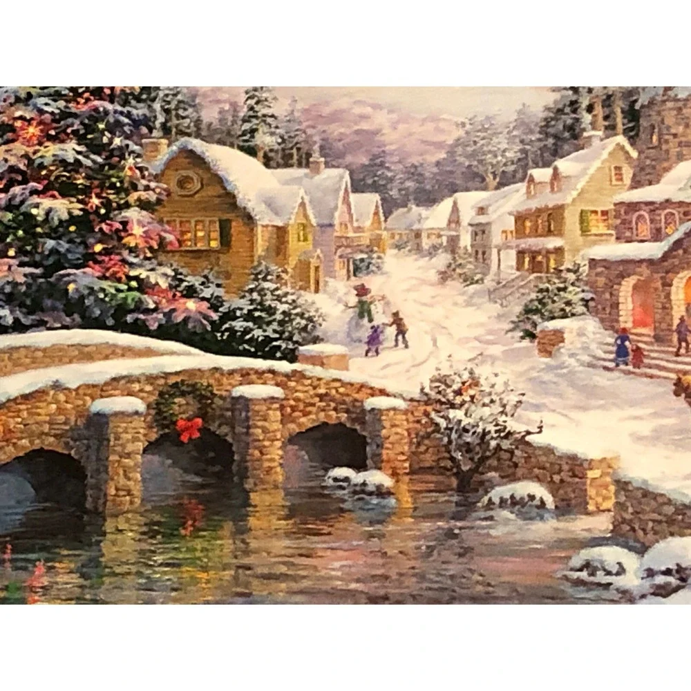 Springbok Puzzle - NEW - Heaven On Earth -  Snow - Town- 1000 pieces - Complete